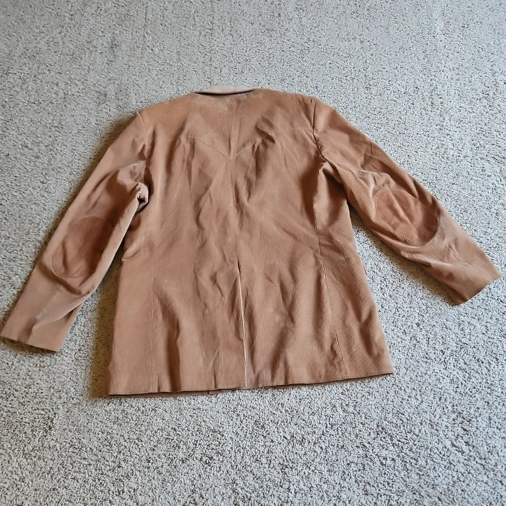 Pioneer Wear Blazer Mens 46L Corduroy Western Rockabilly Elbow Patches‎ Brown